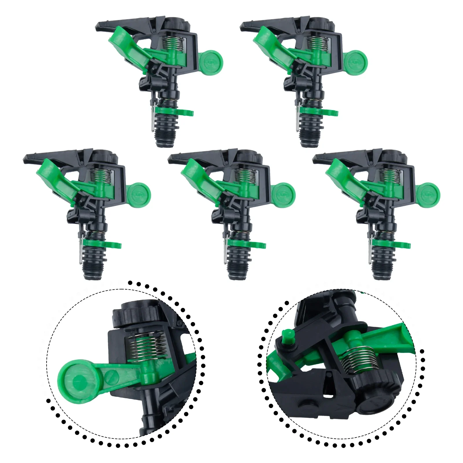 Adjustable 5Pcs ABS Sprinkler Head Set For 360 Degree Spray for Efficient Irrigation Distances of 34Ft to 60Ft for Gardens
Adjustable 5Pcs ABS Sprinkler Head Set For 360 Degree Spray for Efficient Irrigation Distances of 34Ft to 60Ft for Gardens