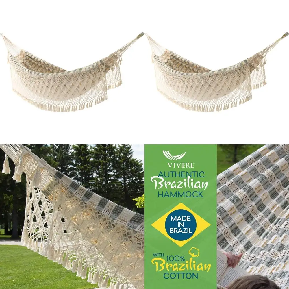 Brazilian-Style Premium Hammock with 450 lbs Weight Capacity
Brazilian-Style Premium Hammock with 450 lbs Weight Capacity