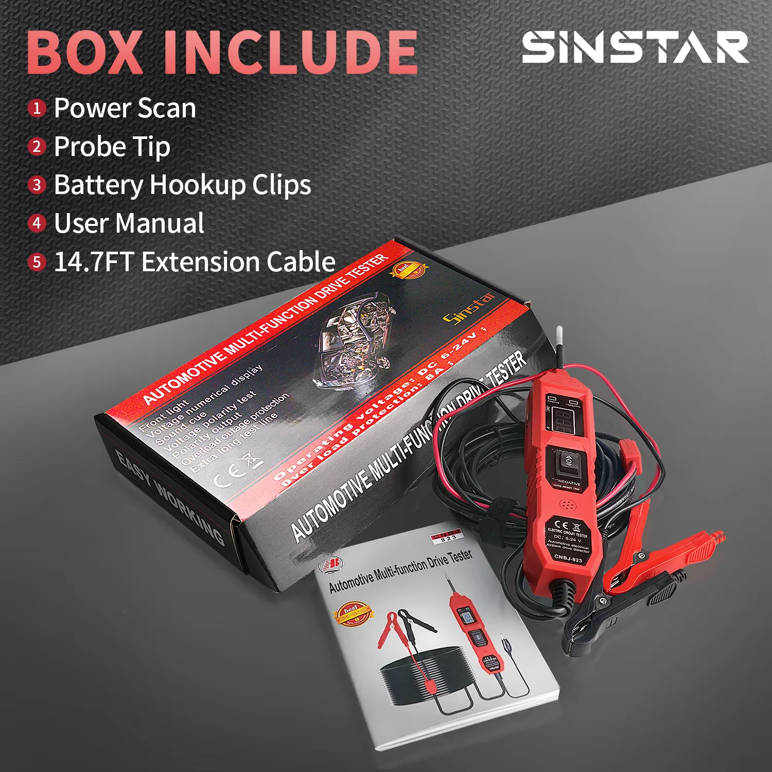 Новейший тестер электрических цепей CNBJ-823, тестер автомобильной электрической системы с выключателем питания, диагностический инструмент для транспортных средств
Новейший тестер электрических цепей CNBJ-823, тестер автомобильной электрической системы с выключателем питания, диагностический инструмент для транспортных средств