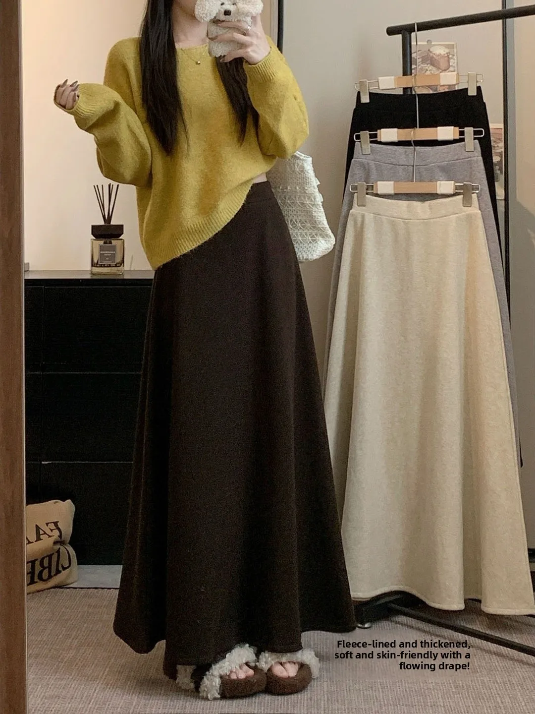 Юбка женская больших размеров с флисовой подкладкой, на резинке, повседневная, весенняя, новая, стройнящая, А-силуэт, универсальная, с широким подолом
Юбка женская больших размеров с флисовой подкладкой, на резинке, повседневная, весенняя, новая, стройнящая, А-силуэт, универсальная, с широким подолом