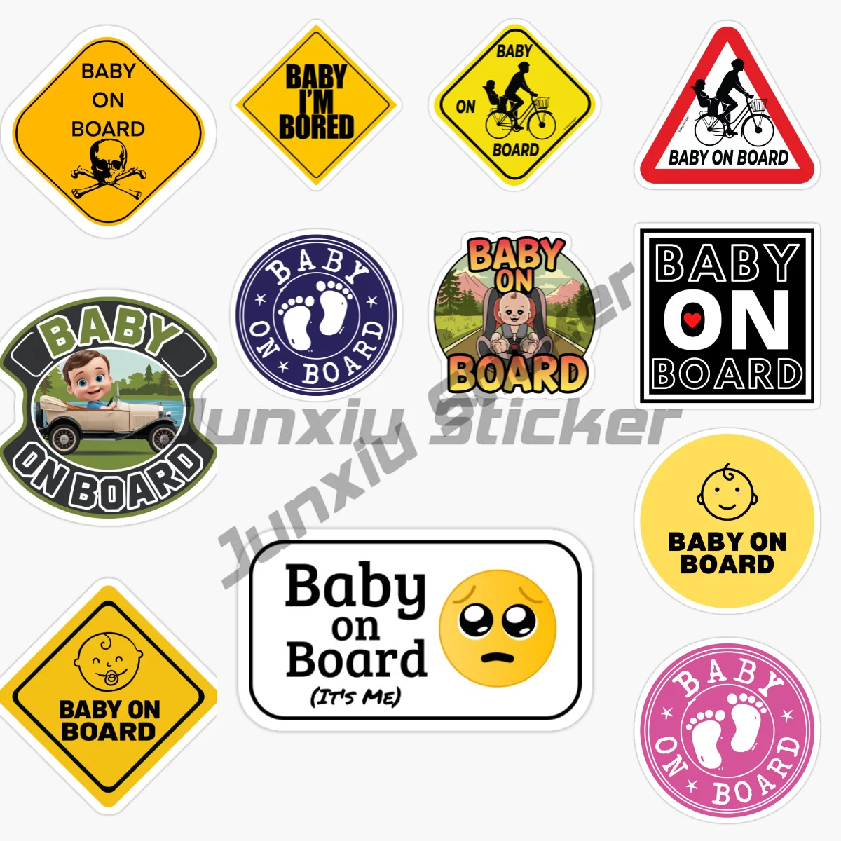 BABY ON BOARD Car Stickers Car Styling Warning for Motorcycles Auto Window Bumper Vinyl Car or Bumper Occlusion Scratch Decals
BABY ON BOARD Car Stickers Car Styling Warning for Motorcycles Auto Window Bumper Vinyl Car or Bumper Occlusion Scratch Decals