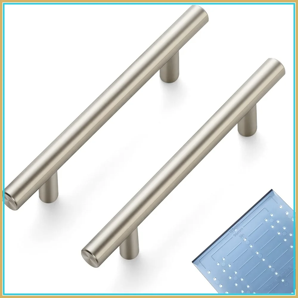 60 Pack 6'' Cabinet Pulls Brushed Nickel Stainless Steel Kitchen Drawer Pulls, 3-3/4" Hole Center with Template
60 Pack 6'' Cabinet Pulls Brushed Nickel Stainless Steel Kitchen Drawer Pulls, 3-3/4" Hole Center with Template