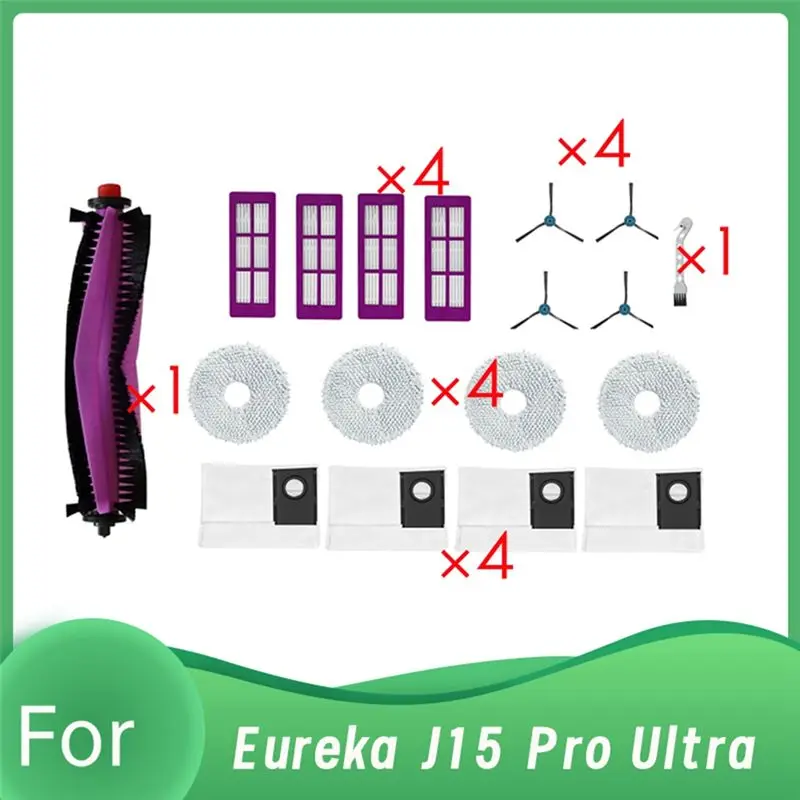 Gen Basic 18 Pcs For Eureka J15 Pro Ultra Self Emptying Robot Vacuum Roller Side Brush HEPA Filter Mop Pad Dust Bag
Gen Basic 18 Pcs For Eureka J15 Pro Ultra Self Emptying Robot Vacuum Roller Side Brush HEPA Filter Mop Pad Dust Bag