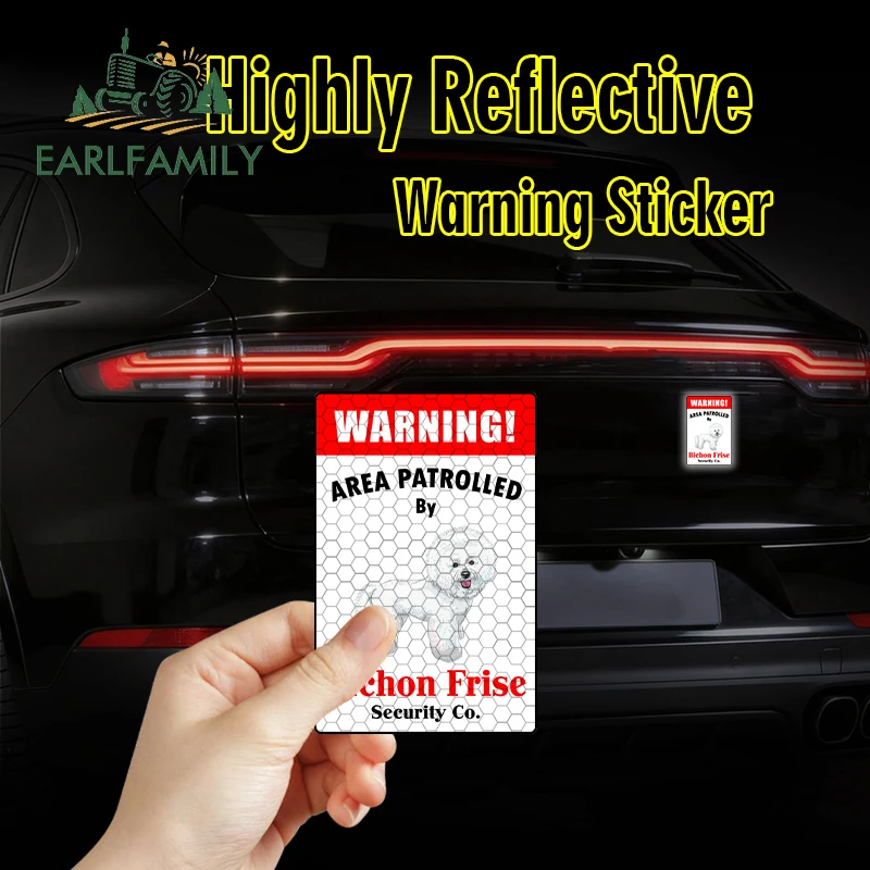 EARLFAMILY Reflective Area Patrolled By Bichon Frise Personality Trunk Decal Motorcycle Waterproof Decoration Car Sticker
EARLFAMILY Reflective Area Patrolled By Bichon Frise Personality Trunk Decal Motorcycle Waterproof Decoration Car Sticker