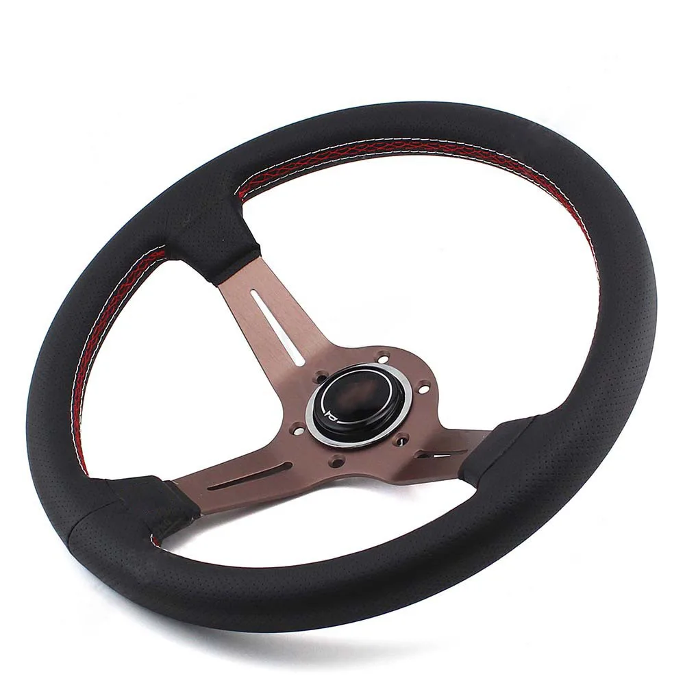14 Inch 350mm Racing Steering Wheel Deep Concave Leather Aluminum Alloy Universal Car Modification Steering Wheel Accessory
14 Inch 350mm Racing Steering Wheel Deep Concave Leather Aluminum Alloy Universal Car Modification Steering Wheel Accessory