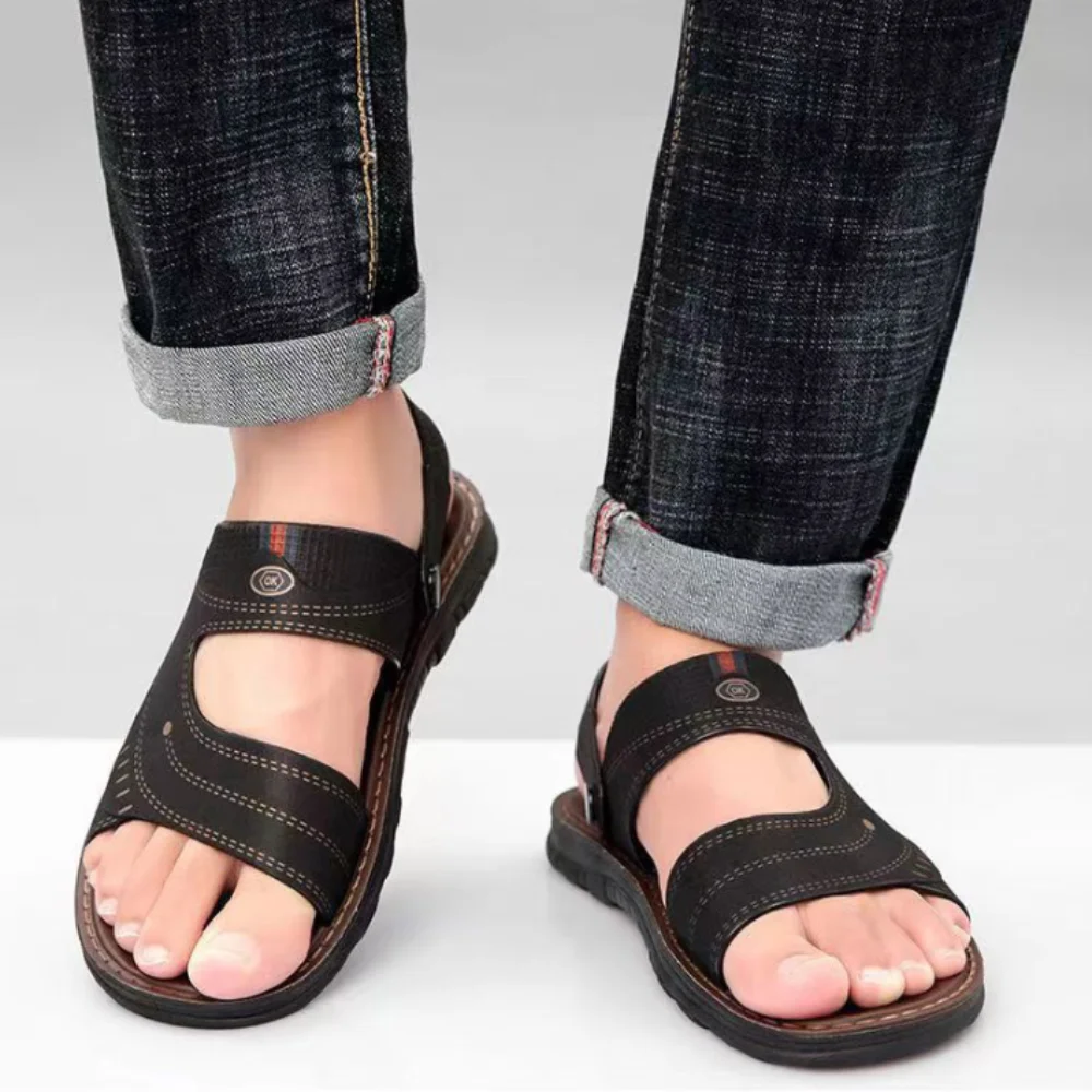 Повседневные шлепанцы с открытым носком, мужские нескользящие пляжные тапочки с пряжками на щиколотке, мужские тапочки на платформе на толстой подошве, летние
Повседневные шлепанцы с открытым носком, мужские нескользящие пляжные тапочки с пряжками на щиколотке, мужские тапочки на платформе на толстой подошве, летние