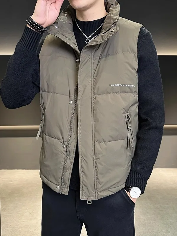 Men's down Vest 2025 New Winter Youth Thiened Stand Collar Jaet Outerwear Warm Cozy Zipper Color Faionable Fit
Men's down Vest 2025 New Winter Youth Thiened Stand Collar Jaet Outerwear Warm Cozy Zipper Color Faionable Fit