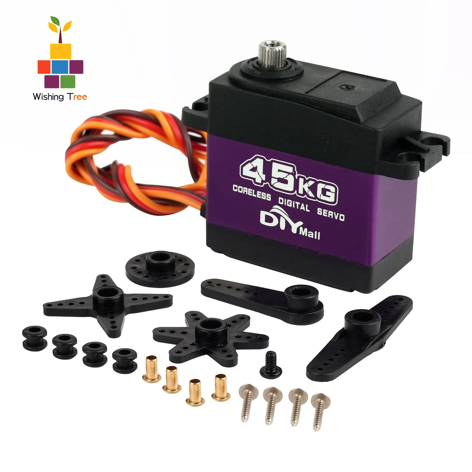45KG High Torque Digital Coreless Motor Servo with Metal Gear 180/270/360° Rotation for 1/8 1/10 Scale RC Cars
45KG High Torque Digital Coreless Motor Servo with Metal Gear 180/270/360° Rotation for 1/8 1/10 Scale RC Cars