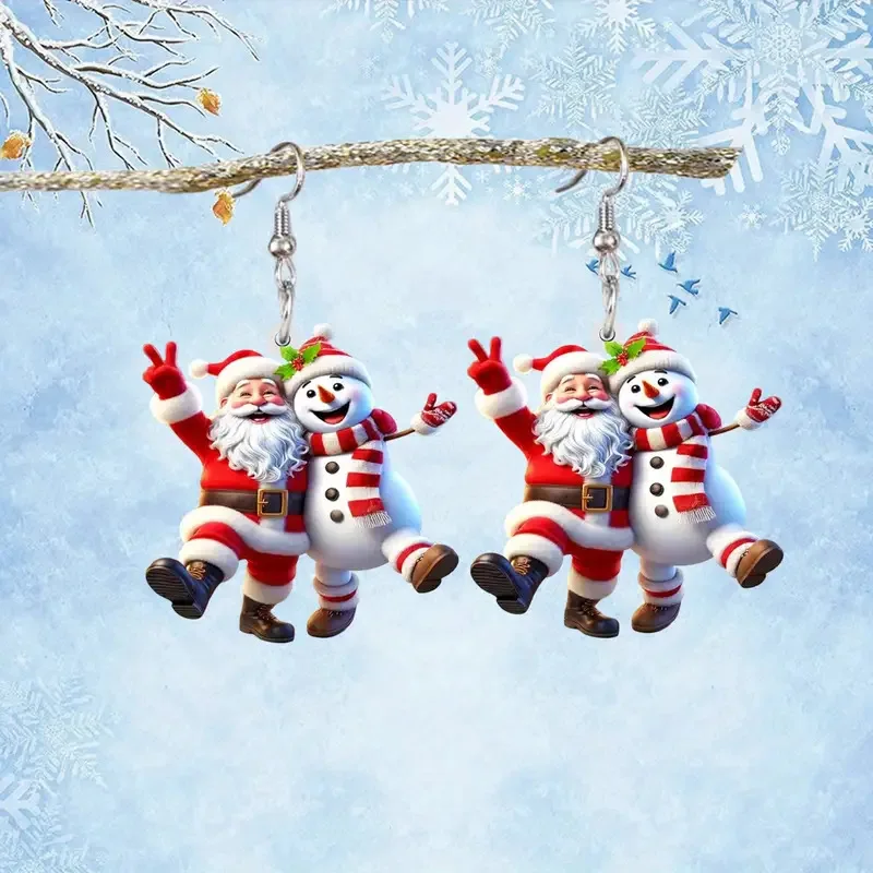 Creative Santa Claus Snowman Embrace Earrings for Women Wear Scarf Snowman Snowflake Pant Shape Pendant Earring Christmas Gifts
Creative Santa Claus Snowman Embrace Earrings for Women Wear Scarf Snowman Snowflake Pant Shape Pendant Earring Christmas Gifts
