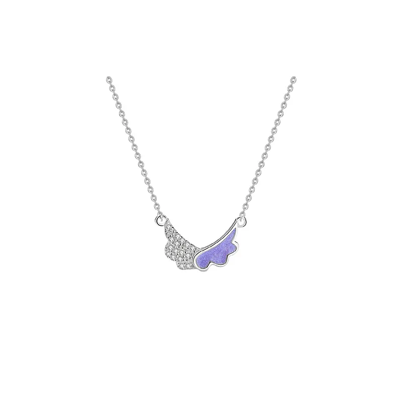 Authentic 925 Sterling Silver Bicolor Angel Wings Crystal Pendant Chain Necklaces For Girl Women Wedding Party Jewelry Gift
Authentic 925 Sterling Silver Bicolor Angel Wings Crystal Pendant Chain Necklaces For Girl Women Wedding Party Jewelry Gift
