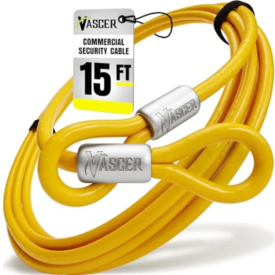 Commercial Heavy Duty Braided Galvanized Steel Theft Deterrent Security Cable with Looped Ends. 1/2 Inch Thick 7x19 Constructio
Commercial Heavy Duty Braided Galvanized Steel Theft Deterrent Security Cable with Looped Ends. 1/2 Inch Thick 7x19 Constructio