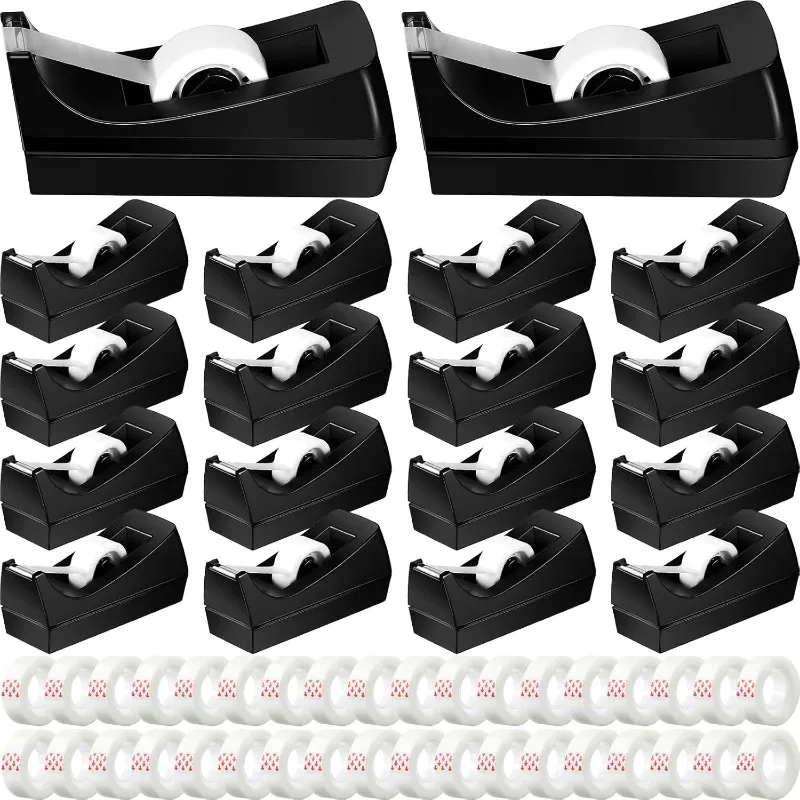 18 Pack Desktop Tape Dispenser Non Skid Base with 0.7 x 985 Inches Invisible Tape Refills Bulk Weighted Roll Dispenser f
18 Pack Desktop Tape Dispenser Non Skid Base with 0.7 x 985 Inches Invisible Tape Refills Bulk Weighted Roll Dispenser f