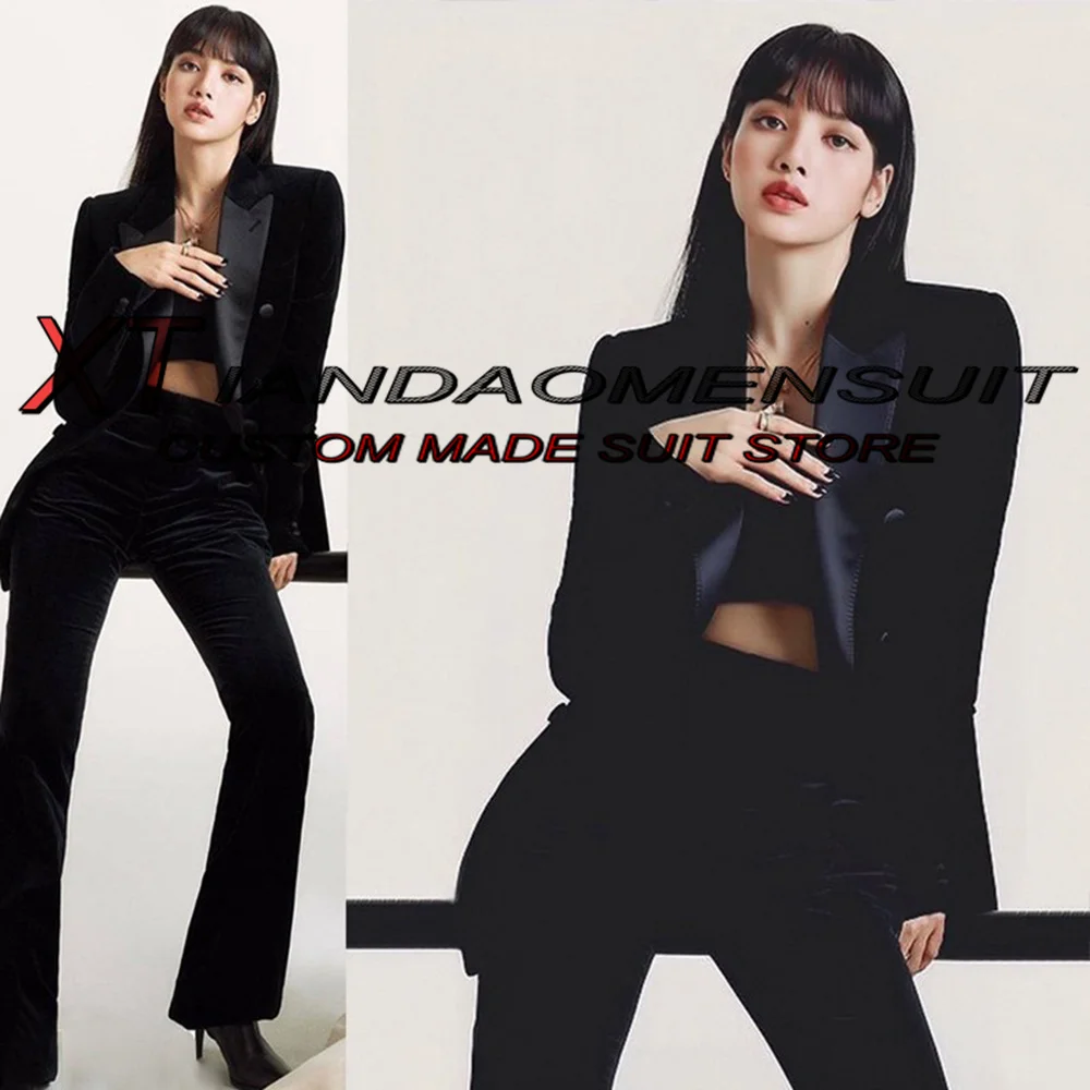 Black Gold Velvet Women's Suit 2 Piece Pants Set Formal Business Blazer Set Formal Office Lady Jacket
Black Gold Velvet Women's Suit 2 Piece Pants Set Formal Business Blazer Set Formal Office Lady Jacket