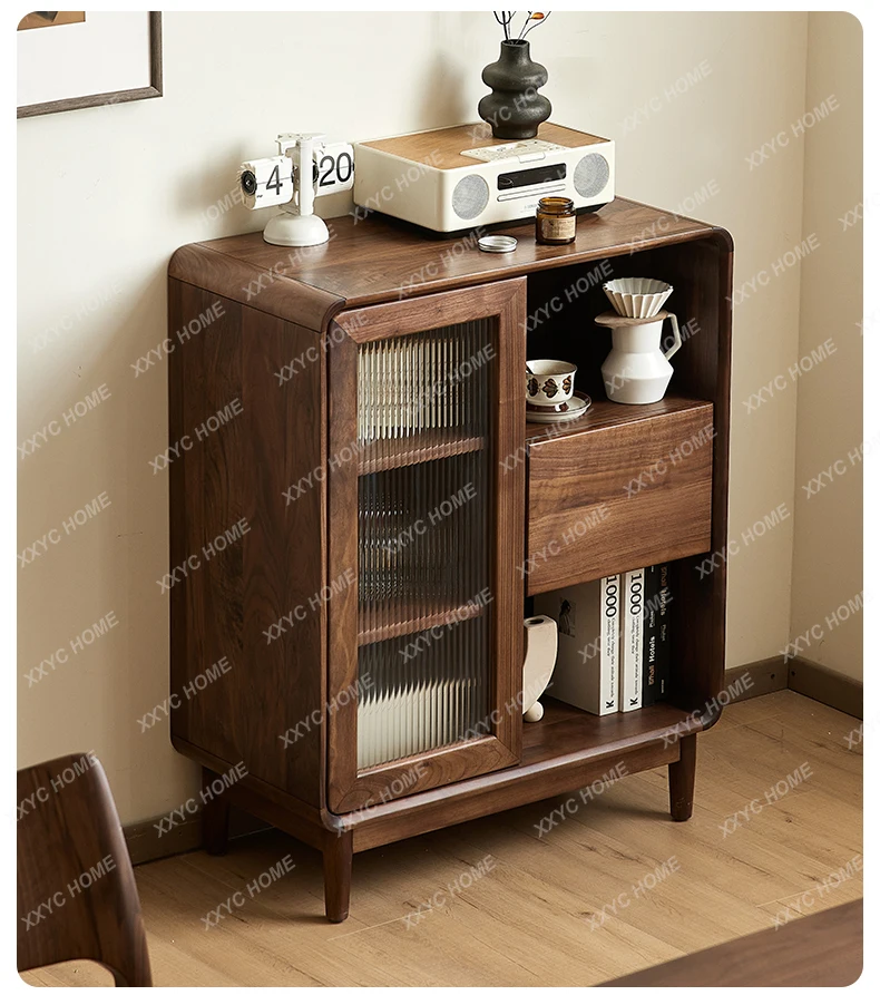 black walnut dining side cabinet simple solid wood side cabinet Household locker
black walnut dining side cabinet simple solid wood side cabinet Household locker