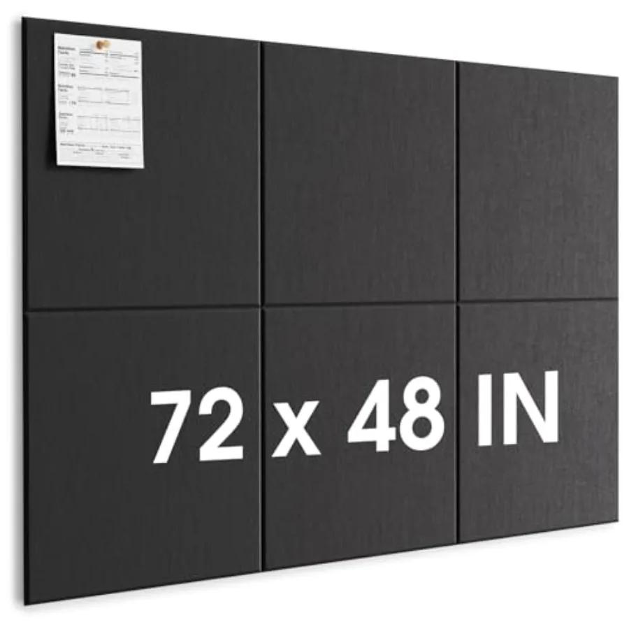 Etra Large Cork Board for Wall Bulletin Board 6 Pack Felt Wall Tiles with Pushpins Cork Boards for Office Push Pin Board Tack B
Etra Large Cork Board for Wall Bulletin Board 6 Pack Felt Wall Tiles with Pushpins Cork Boards for Office Push Pin Board Tack B