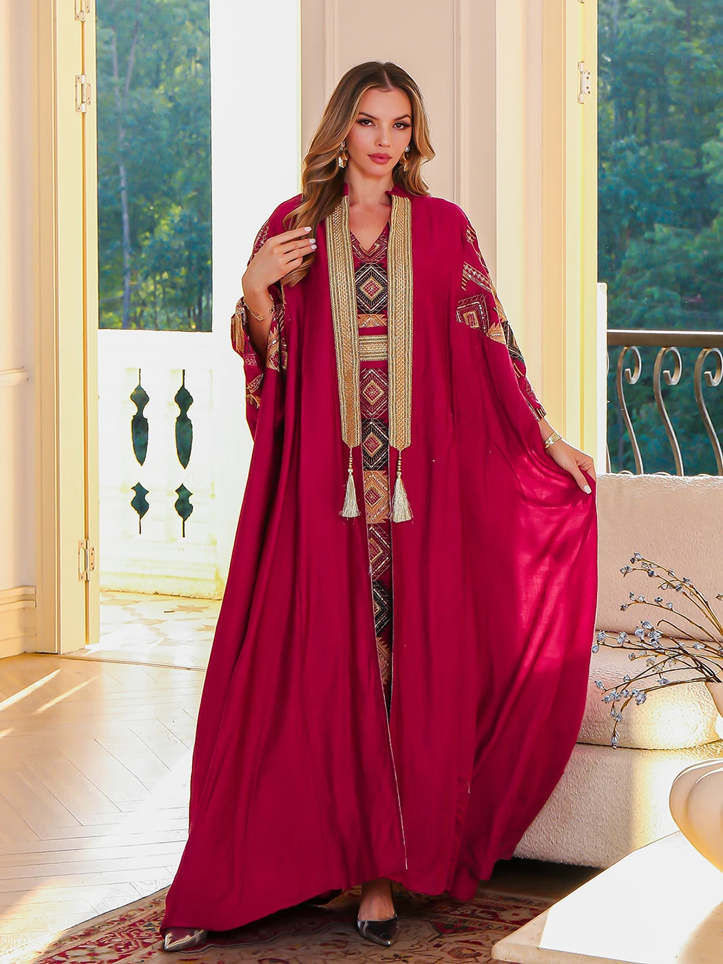 Eid Women 2 Piece Set Women Abaya Embroidery Muslim Dresses Suit Jalabiya Ramadan Dubai Kaftan Party Vestidos Cardigan Robe
Eid Women 2 Piece Set Women Abaya Embroidery Muslim Dresses Suit Jalabiya Ramadan Dubai Kaftan Party Vestidos Cardigan Robe