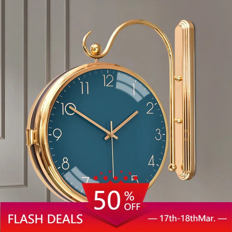 Luxury Double-sided Creative Design Clock Pendulum Art Fashion Modern Style Furniture Living Room Wall Clock Home Decoration
Luxury Double-sided Creative Design Clock Pendulum Art Fashion Modern Style Furniture Living Room Wall Clock Home Decoration