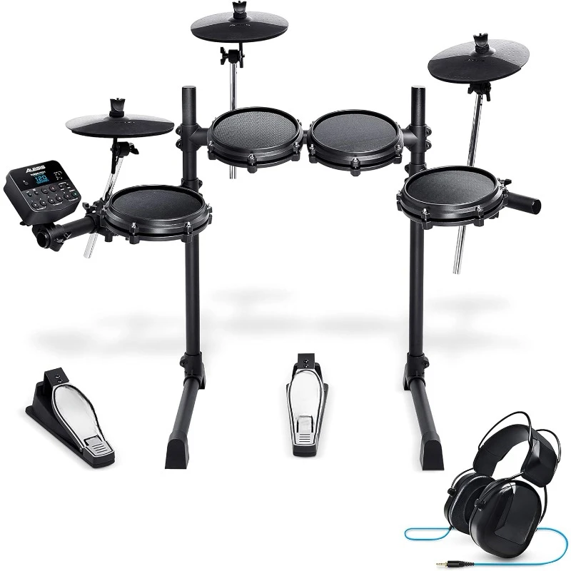 Seven Piece Mesh Electric Drum Set With 100+ Sounds and Extreme Audio-Isolation Electronic Drum Reference-Headphones
Seven Piece Mesh Electric Drum Set With 100+ Sounds and Extreme Audio-Isolation Electronic Drum Reference-Headphones