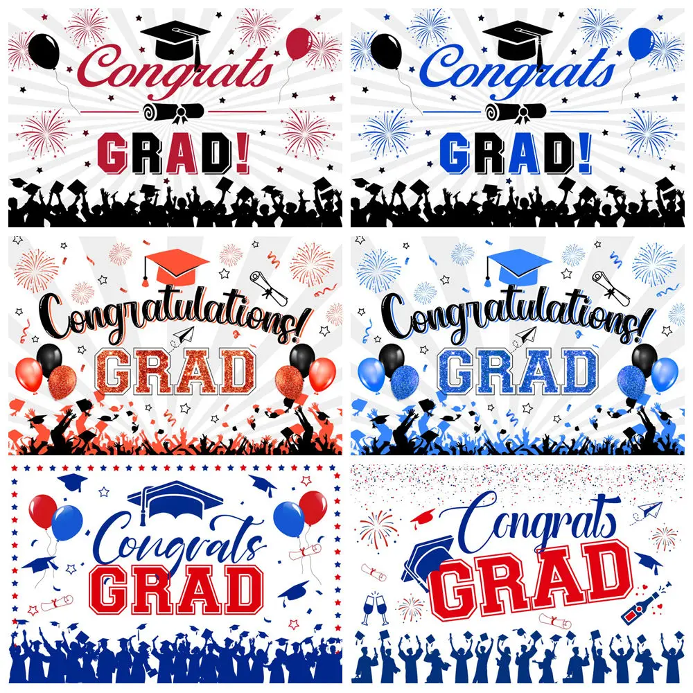 2025 Class Graduation Photography Backdrop Bachelor Cap Balloon Fireworks Congrats Grad Prom Party Photocall Background Decor
2025 Class Graduation Photography Backdrop Bachelor Cap Balloon Fireworks Congrats Grad Prom Party Photocall Background Decor