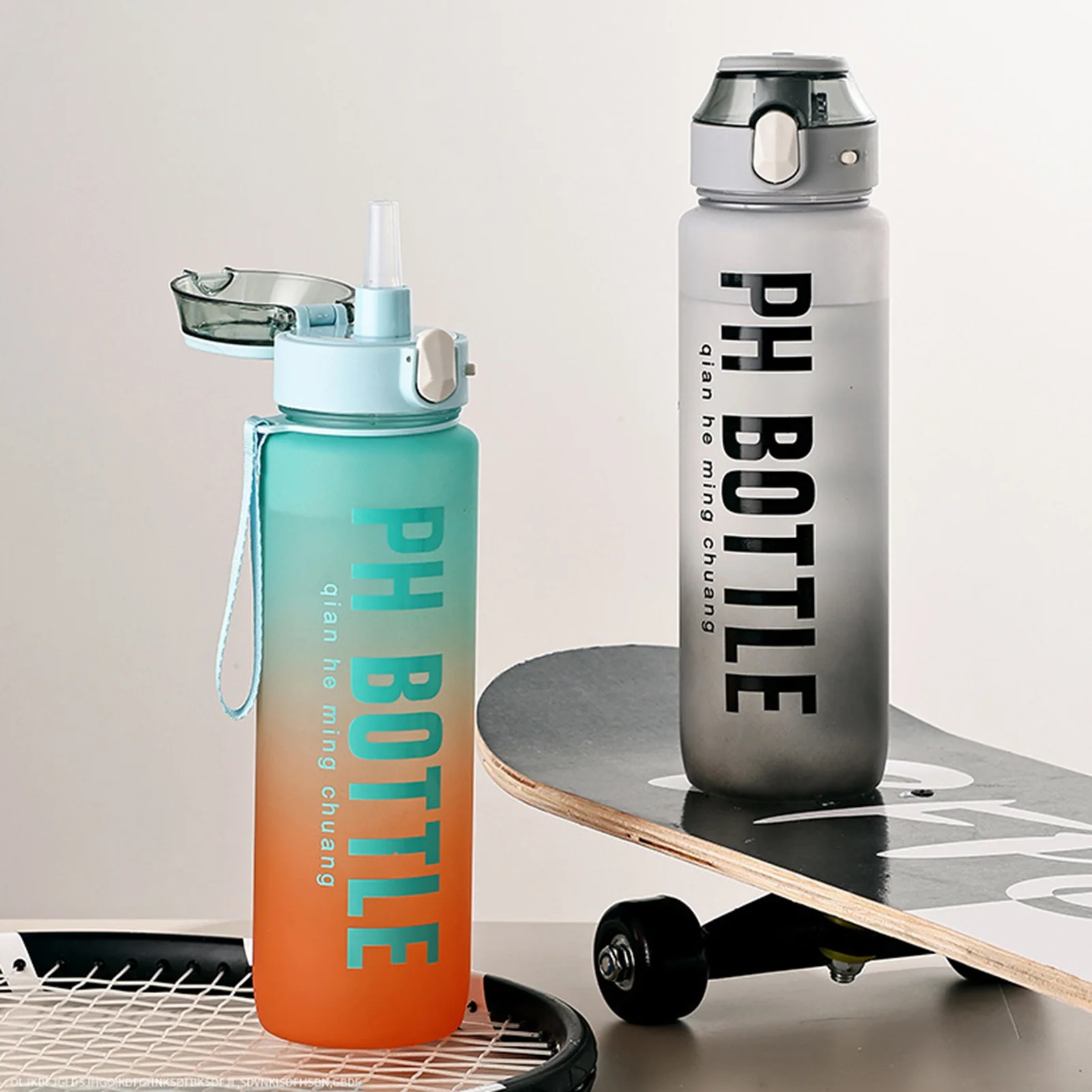 Temperature Resistant Water Bottle Gradient Sports Water Bottle with Straw Leak-proof Time Marking Bpa-free Ideal for Fitness
Temperature Resistant Water Bottle Gradient Sports Water Bottle with Straw Leak-proof Time Marking Bpa-free Ideal for Fitness