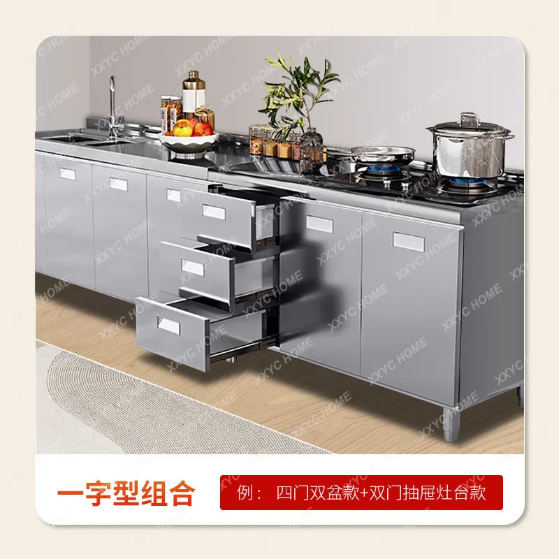 CX 304 integral stainless steel kitchen cabinet 60 widened household stove integrated storage cupboard
CX 304 integral stainless steel kitchen cabinet 60 widened household stove integrated storage cupboard
