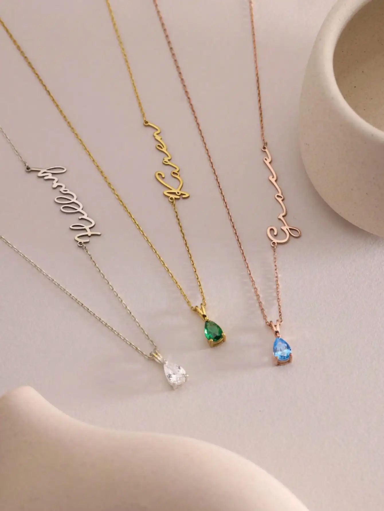 DOREMI Custom Name Birthstone Necklace Personalized Dainty Name Pendant Charm Everyday Gift Necklace
DOREMI Custom Name Birthstone Necklace Personalized Dainty Name Pendant Charm Everyday Gift Necklace
