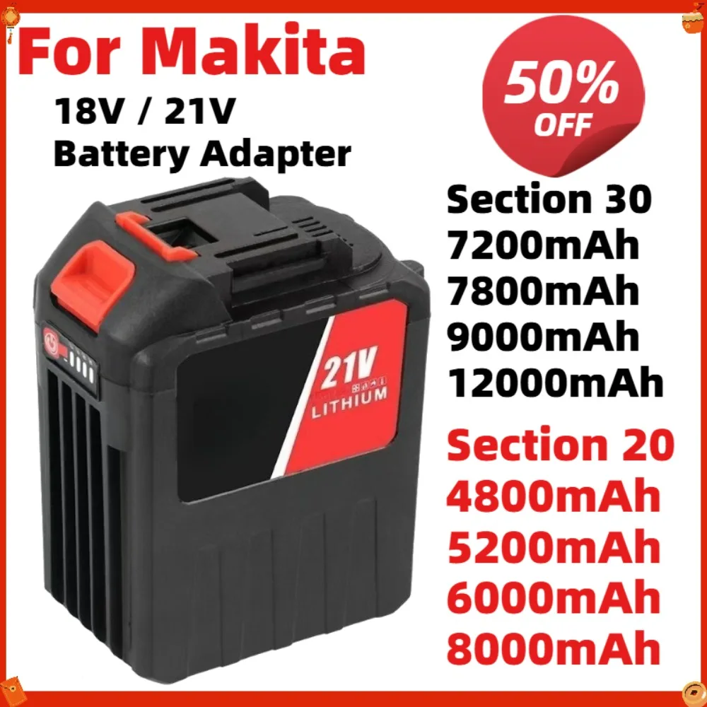 For Makita 18V 21V Battery Power Tools, Cordless Impact Wrench/Angle Grinder/Drill/Car Washer/Blower, Li-ion Adapter Converter
For Makita 18V 21V Battery Power Tools, Cordless Impact Wrench/Angle Grinder/Drill/Car Washer/Blower, Li-ion Adapter Converter
