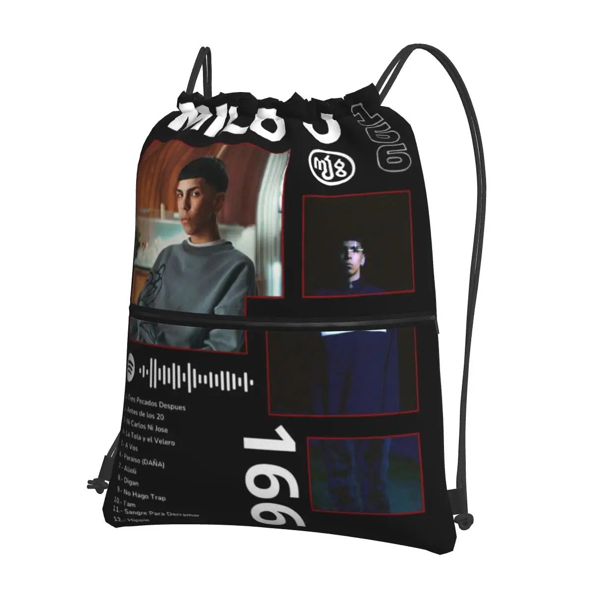 Rapper Milo J 166 Album Deluxe Backpacks Multi-function Drawstring Bundle Pocket Storage Bag Book Bags for Travel Students
Rapper Milo J 166 Album Deluxe Backpacks Multi-function Drawstring Bundle Pocket Storage Bag Book Bags for Travel Students