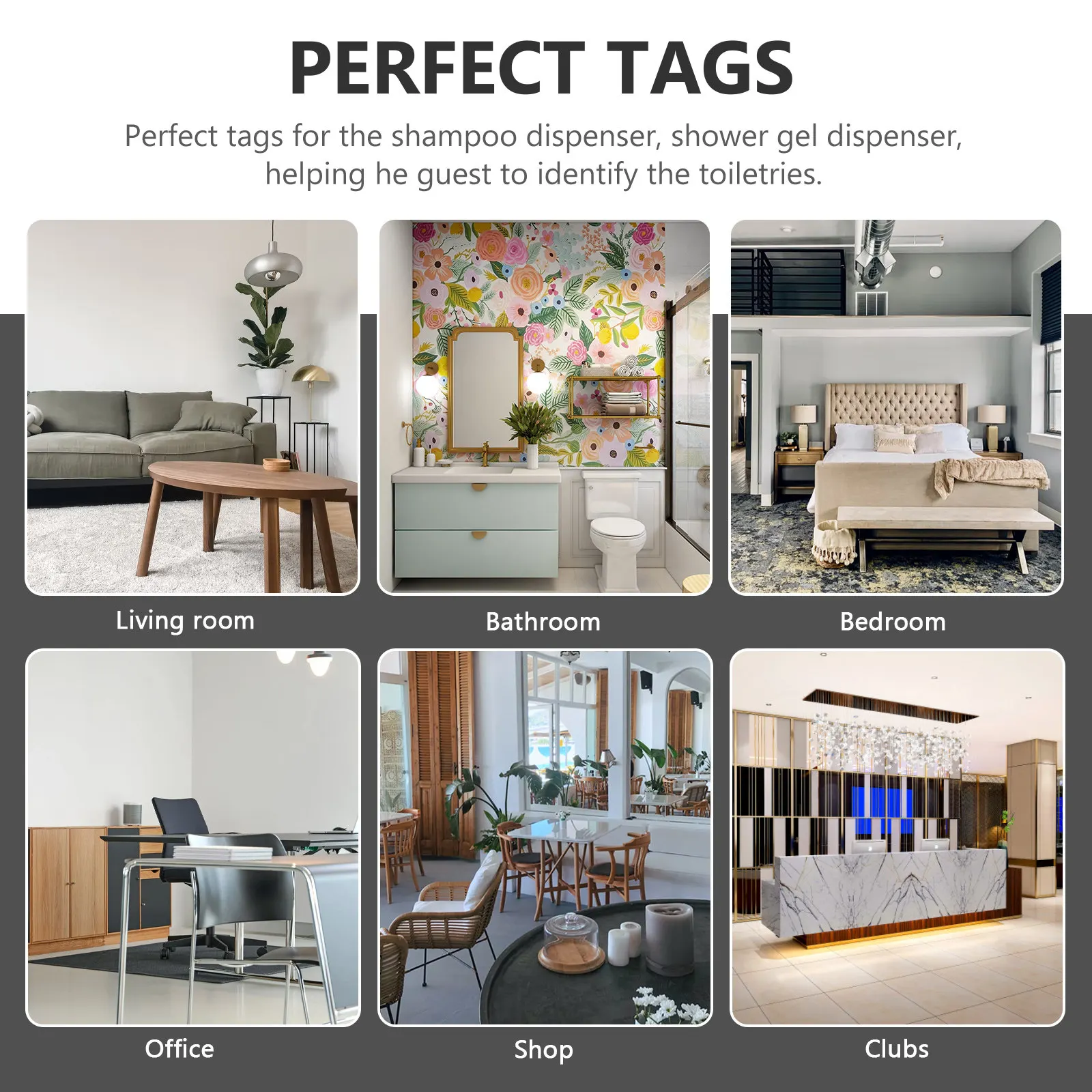 Acrylic Bathroom Labels for Shampoo Shower Gel Toiletries Marking Tags Hotel Supplies Clear Printing Long Lasting Use
Acrylic Bathroom Labels for Shampoo Shower Gel Toiletries Marking Tags Hotel Supplies Clear Printing Long Lasting Use