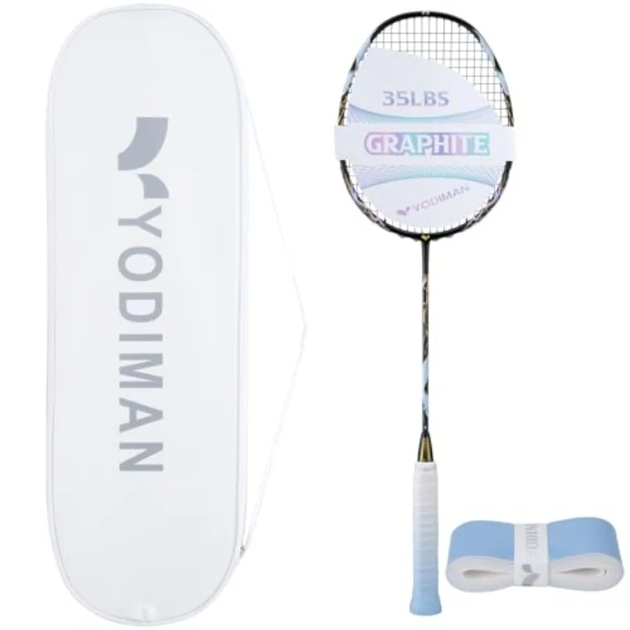 YODIMAN Single Professional Badon Racket for Advanced Players - 50T Graphite Carbon Fiber with Aerodynamic Frame, Pre-Strung 26
YODIMAN Single Professional Badon Racket for Advanced Players - 50T Graphite Carbon Fiber with Aerodynamic Frame, Pre-Strung 26