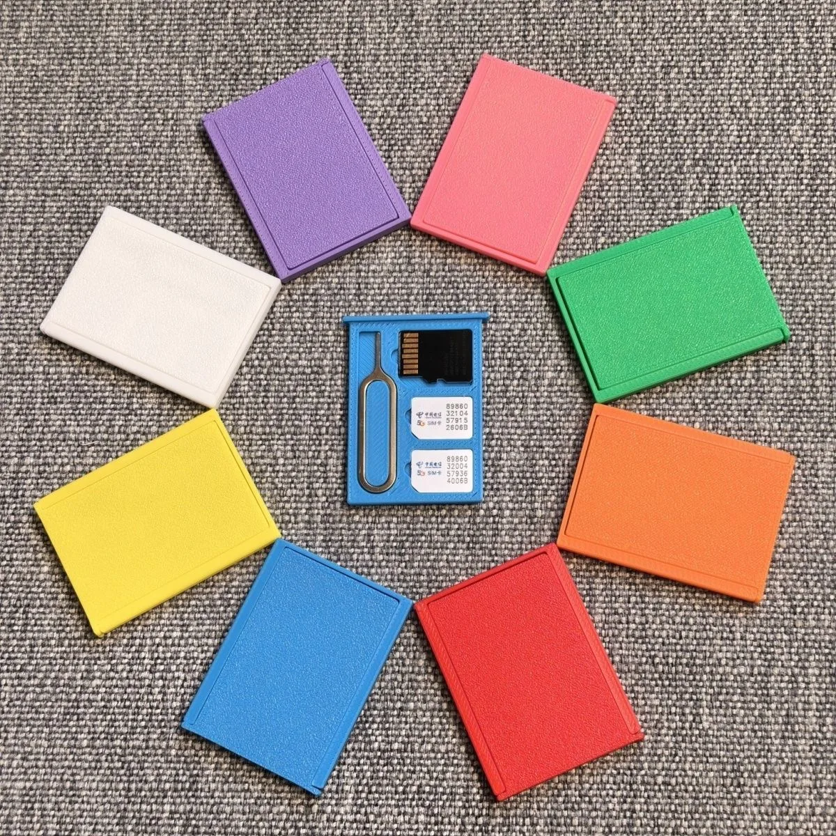 3D Printed Ultra-Thin Tf/Sim Card Two-In-One Storage Box Memory Card Holder Mini Box Card Extractor
3D Printed Ultra-Thin Tf/Sim Card Two-In-One Storage Box Memory Card Holder Mini Box Card Extractor