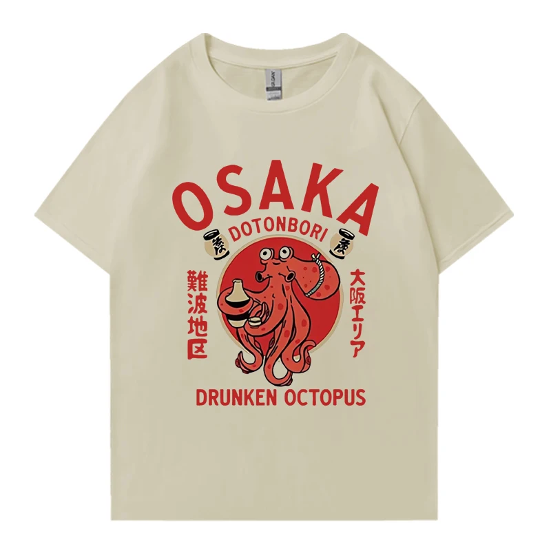 Osaka Dotonbori T Shirt Fashion Men's Women Funny Retro Takoyaki Osaka Drunken Octopus T-Shirt Unisex Vintage Cotton streetwear
Osaka Dotonbori T Shirt Fashion Men's Women Funny Retro Takoyaki Osaka Drunken Octopus T-Shirt Unisex Vintage Cotton streetwear