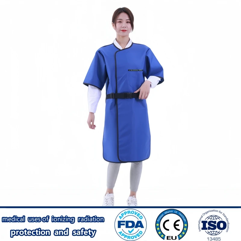 X-Ray gamma ray shielding 0.35/0.50mmpb adult short sleeved lead coat ionizing radiation protection waist cincher lead clothes
X-Ray gamma ray shielding 0.35/0.50mmpb adult short sleeved lead coat ionizing radiation protection waist cincher lead clothes