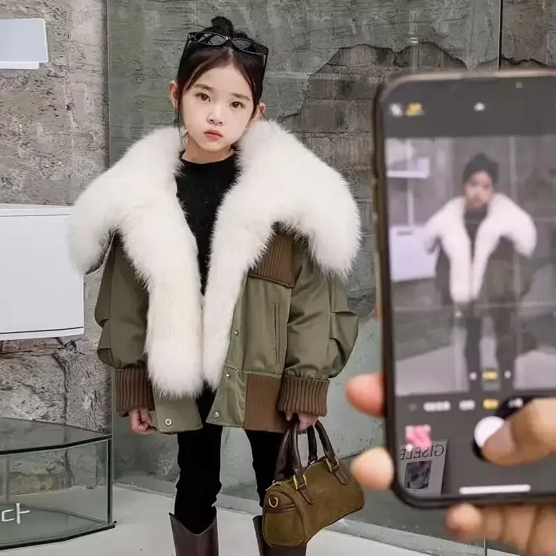 Children Cotton Clothes Winter Autumn Fashion Girls Imitation fur Thicken Jacket Parka Coat Warm Kids Overcoat Snow Windcoat
Children Cotton Clothes Winter Autumn Fashion Girls Imitation fur Thicken Jacket Parka Coat Warm Kids Overcoat Snow Windcoat