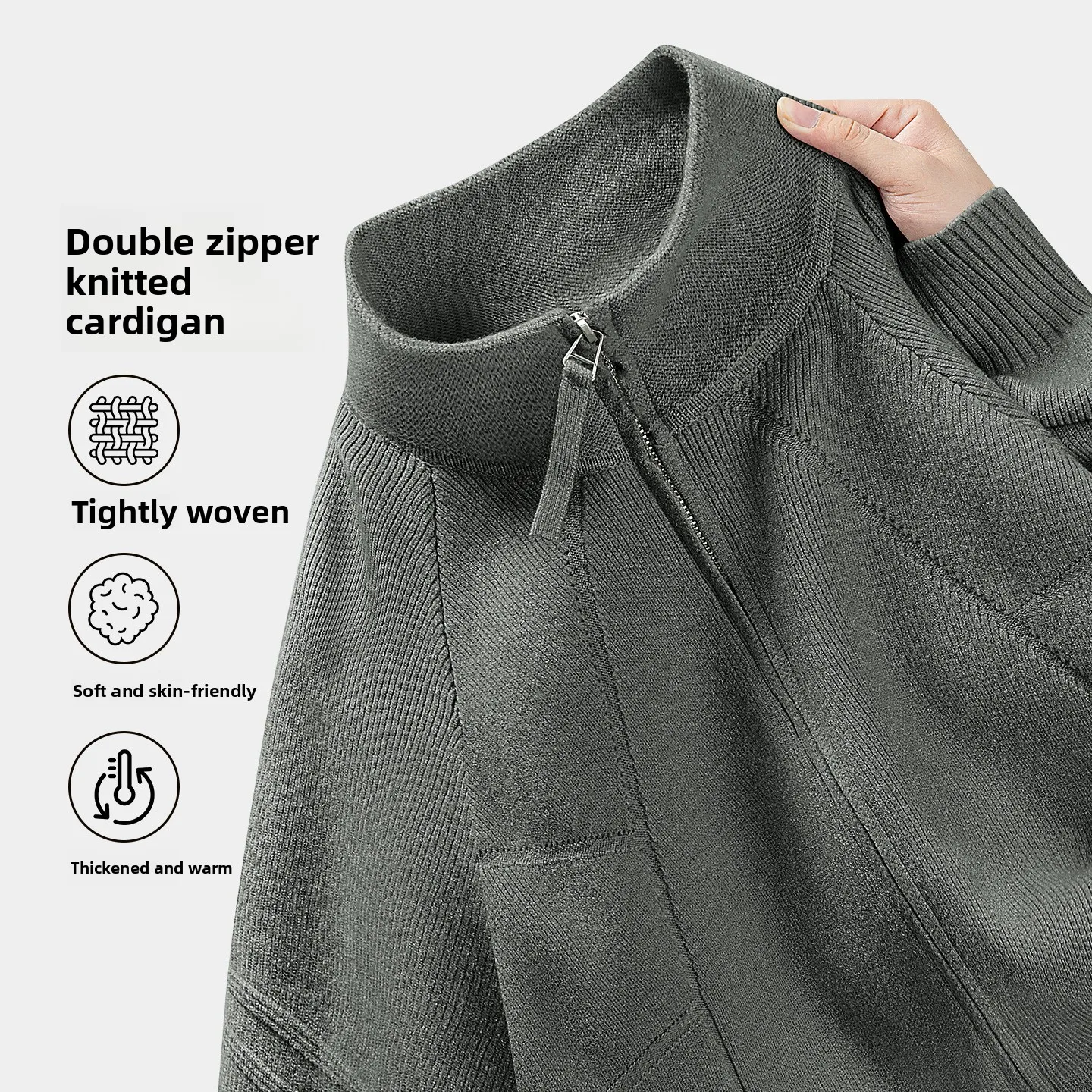 Men's Wool Modal Knitted Cardigan Sweater Autumn Winter Thi Long Sve Stand Collar Casual Daily Wear Chinese Brand
Men's Wool Modal Knitted Cardigan Sweater Autumn Winter Thi Long Sve Stand Collar Casual Daily Wear Chinese Brand