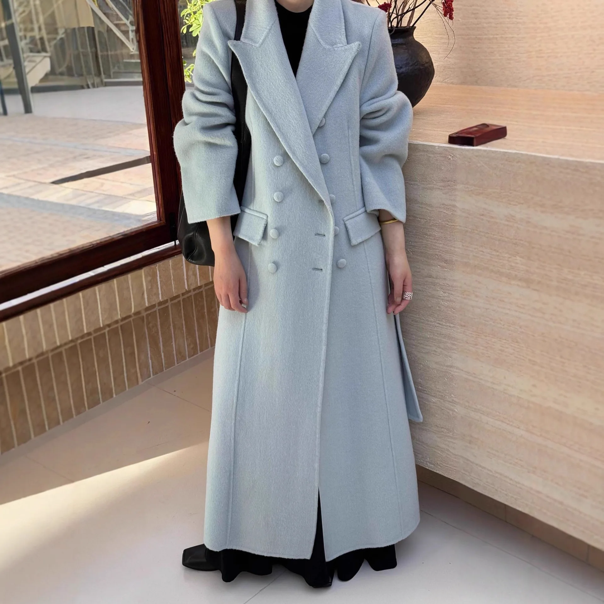 Spring Autumn Warm Double-sided Wool Coat Extended Waistband High-end Loose Temperament Blends New Women's Cashmere Trench Coat
Spring Autumn Warm Double-sided Wool Coat Extended Waistband High-end Loose Temperament Blends New Women's Cashmere Trench Coat