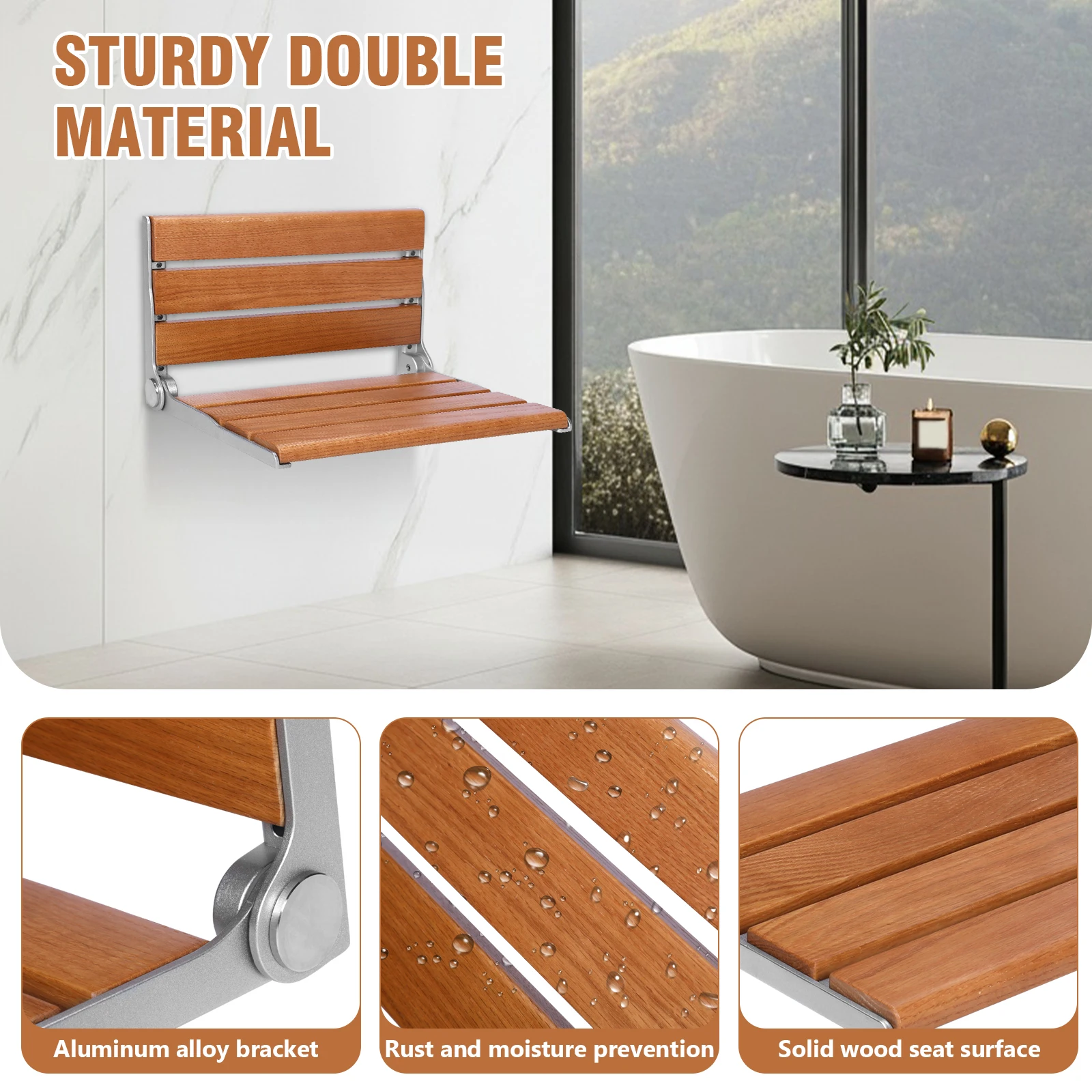 17.7inch Wall-Mounted Fold Up Bathroom Stool with Back Fold Up Bathroom Stool Chair Anti-Slip for Elderly Disabled Adults
17.7inch Wall-Mounted Fold Up Bathroom Stool with Back Fold Up Bathroom Stool Chair Anti-Slip for Elderly Disabled Adults