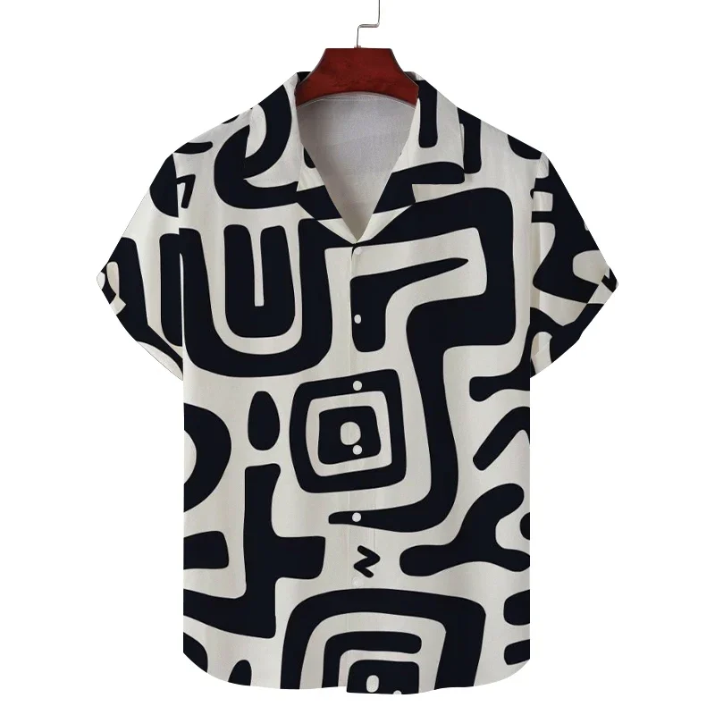 Hawaiian 3D Printing Beach Shirt Men's Summer Casual Black White Short Sleeves Fashion Oversized Shirts Button Lapel Blouse
Hawaiian 3D Printing Beach Shirt Men's Summer Casual Black White Short Sleeves Fashion Oversized Shirts Button Lapel Blouse
