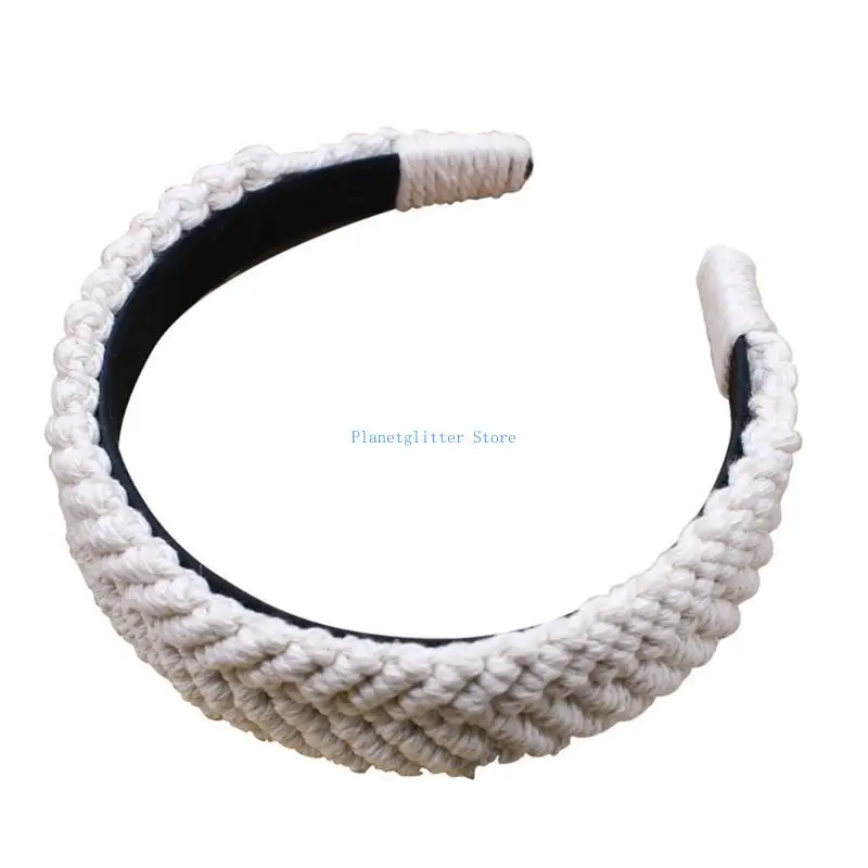 652B Bohemian Turban Wide Hairbands For Women Hair Non Slip Bohemian Braided Headband Hair Hoop Handwoven Cotton Headwear
652B Bohemian Turban Wide Hairbands For Women Hair Non Slip Bohemian Braided Headband Hair Hoop Handwoven Cotton Headwear