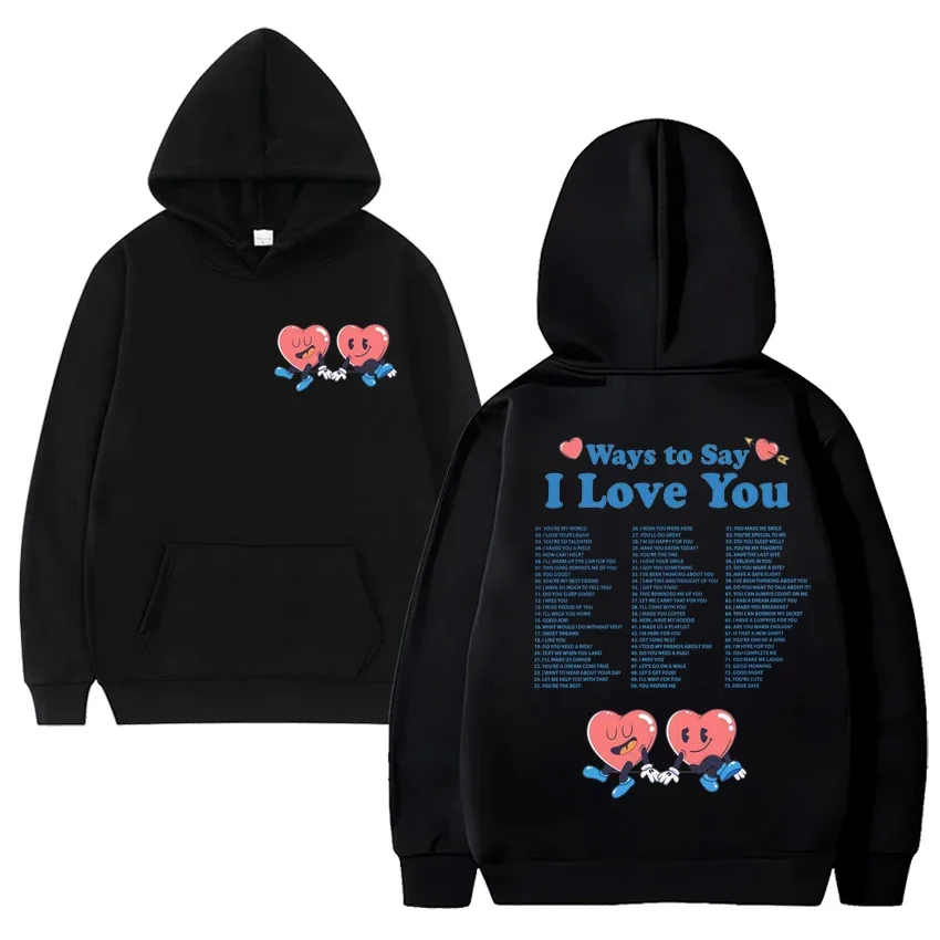 Ways To Say I Love You Couples Creative Gift Hoodies Men Women Funny Oversized pullovers Unisex Fleece Long sleeve Sweatshirts
Ways To Say I Love You Couples Creative Gift Hoodies Men Women Funny Oversized pullovers Unisex Fleece Long sleeve Sweatshirts