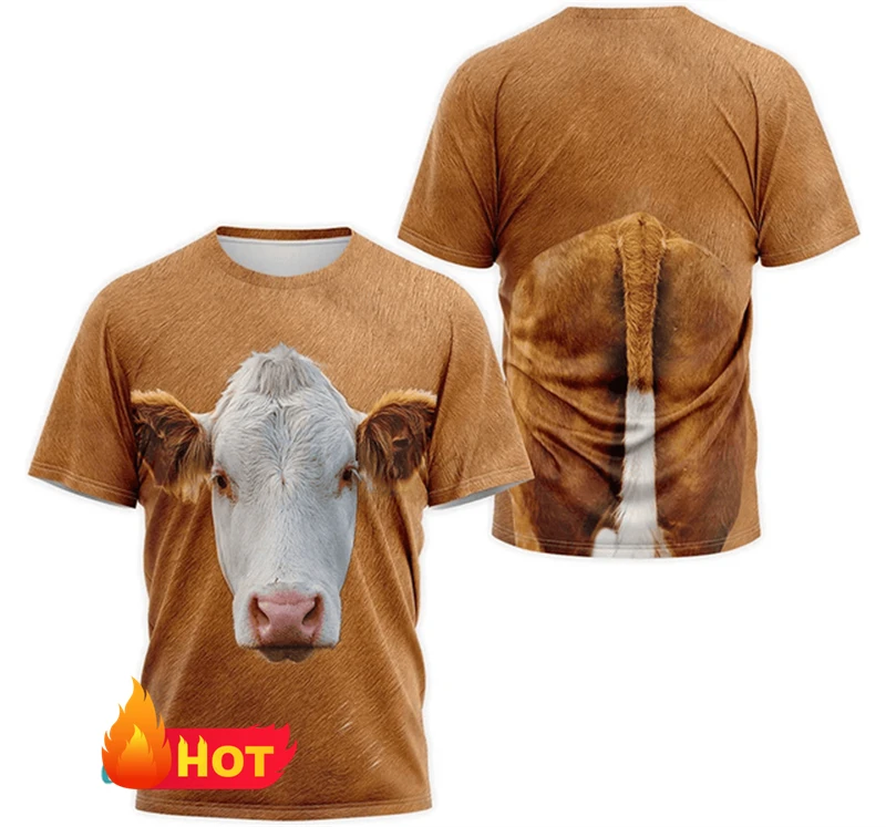 Funny Animal Cow Gaphic T Shirt 3d Print Men Tops New Design T-shirt Men's Clothing Short Sleeves O-neck T Shirt Outdoor Tees
Funny Animal Cow Gaphic T Shirt 3d Print Men Tops New Design T-shirt Men's Clothing Short Sleeves O-neck T Shirt Outdoor Tees