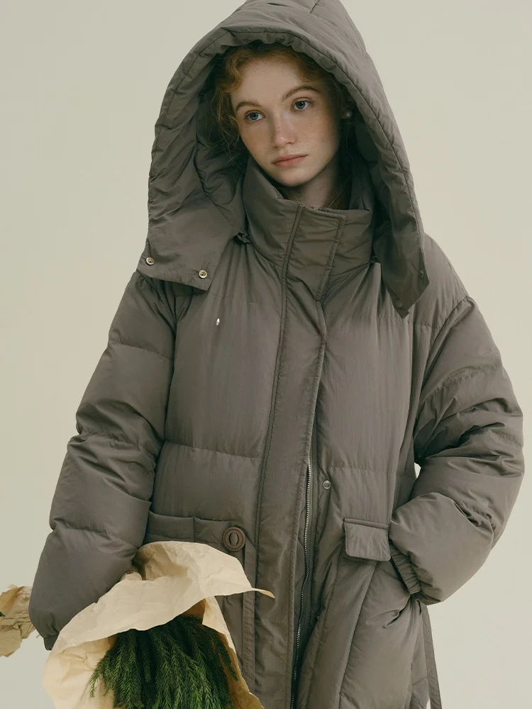 Rina Berry Long ey Hooded Jaet with Large kets Women's down Jaet White Du Feather Winter Coat Simple Straight Cut
Rina Berry Long ey Hooded Jaet with Large kets Women's down Jaet White Du Feather Winter Coat Simple Straight Cut