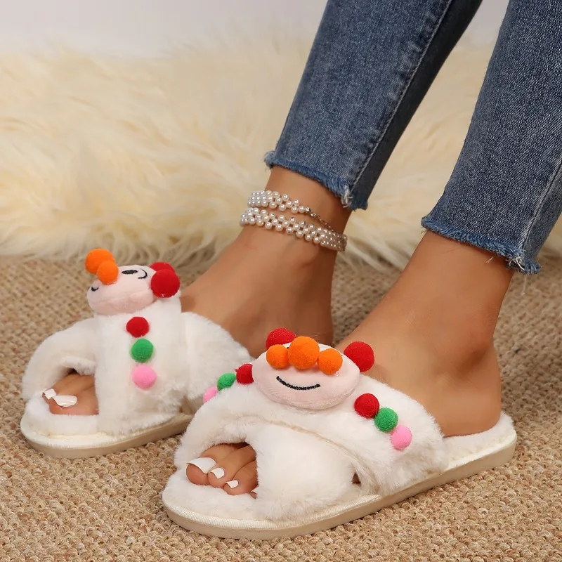 2024 Warm Plush Slippers Women Slides Flat Low Heels Women Shoes Cute Colorful Fur Ball Platform Fluffy Fur Slippers Shoes
2024 Warm Plush Slippers Women Slides Flat Low Heels Women Shoes Cute Colorful Fur Ball Platform Fluffy Fur Slippers Shoes