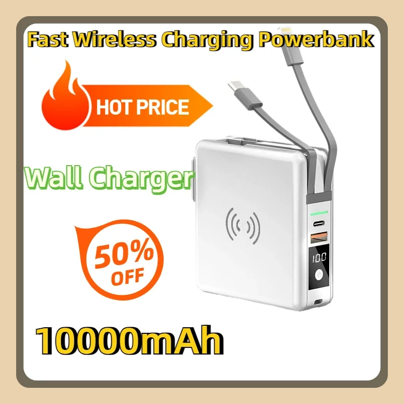 With 15W Fast Wireless Charging Powerbank USB Type C Mobile Phone Wall Charger For IPhone 14 XiaomiPower Bank 10000mAh
With 15W Fast Wireless Charging Powerbank USB Type C Mobile Phone Wall Charger For IPhone 14 XiaomiPower Bank 10000mAh