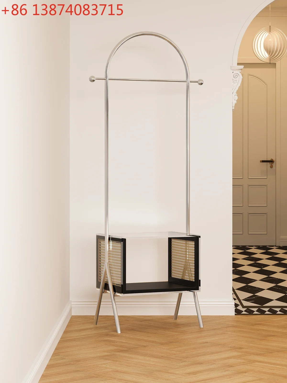 Metal Hallstand Solid Wood Storage Rattan Hanger Simple Style
Metal Hallstand Solid Wood Storage Rattan Hanger Simple Style