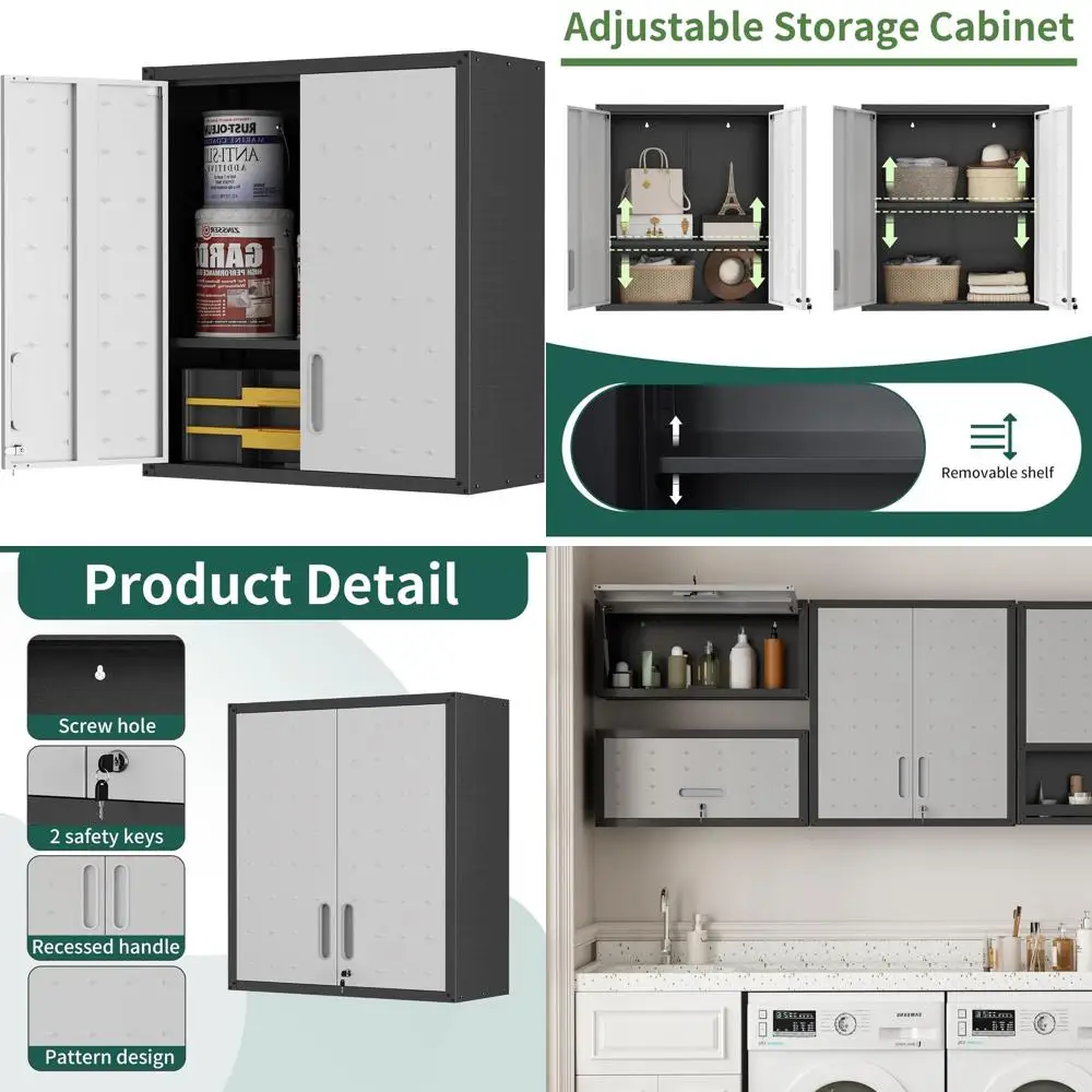 Secure Wall-Mounted Metal Tool Cabinet with Adjustable Shelves for Garage, Workshop, and Storage Needs
Secure Wall-Mounted Metal Tool Cabinet with Adjustable Shelves for Garage, Workshop, and Storage Needs