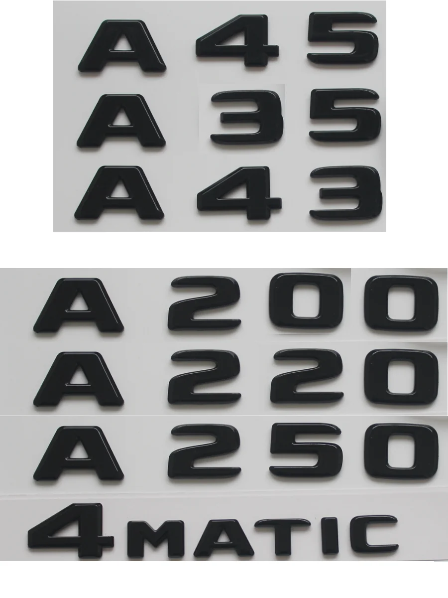 Gloss Black for Mercedes Benz A35 A45 A140 A150 A160 A160d A170 A180 A180d A190 A200 A200d A210 A220 A220d A250 A250e Emblems
Gloss Black for Mercedes Benz A35 A45 A140 A150 A160 A160d A170 A180 A180d A190 A200 A200d A210 A220 A220d A250 A250e Emblems