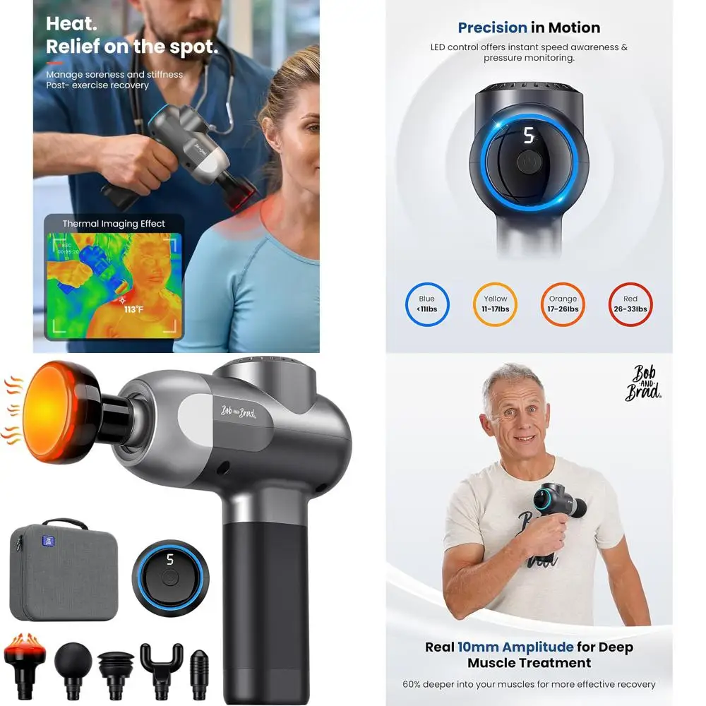 Электрический перкуссионный массажер для глубоких тканей с функцией нагрева для спортсменов и снятия боли, ручной массажер для мышц спины и ног
Электрический перкуссионный массажер для глубоких тканей с функцией нагрева для спортсменов и снятия боли, ручной массажер для мышц спины и ног
