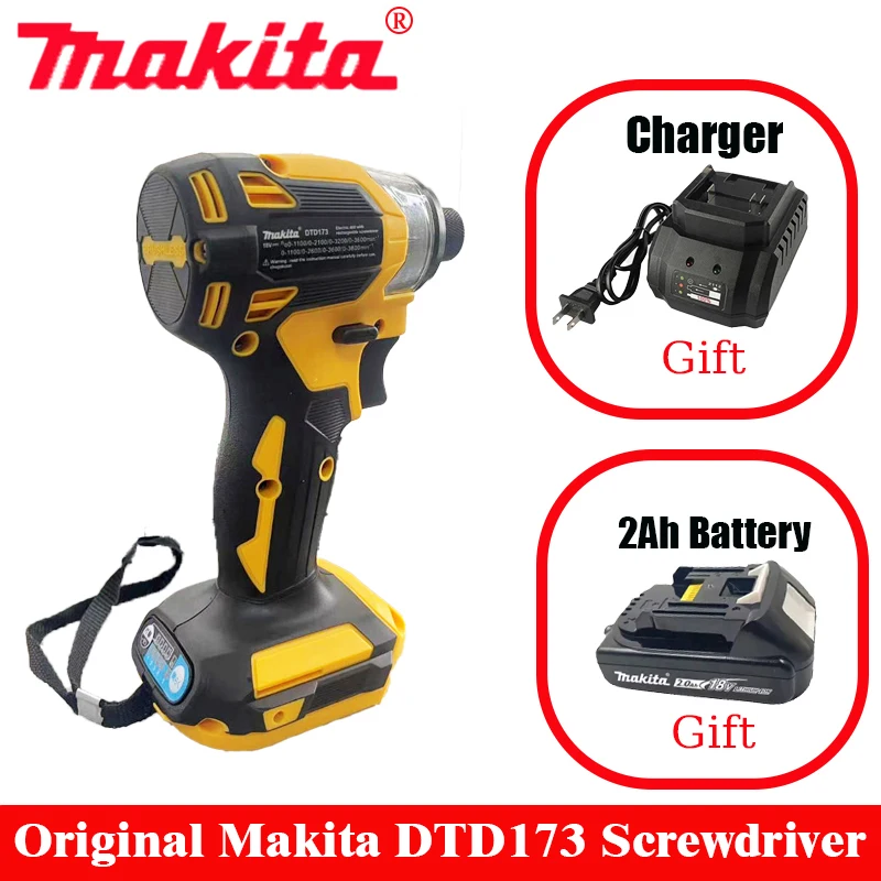 Makita DTD173 Аккумуляторная ударная отвертка 18 В LXT BL Бесщеточная электрическая ручная дрель по дереву/болту/Т-подарок аккумулятора емкостью 2 Ач и зарядного устройства
Makita DTD173 Аккумуляторная ударная отвертка 18 В LXT BL Бесщеточная электрическая ручная дрель по дереву/болту/Т-подарок аккумулятора емкостью 2 Ач и зарядного устройства