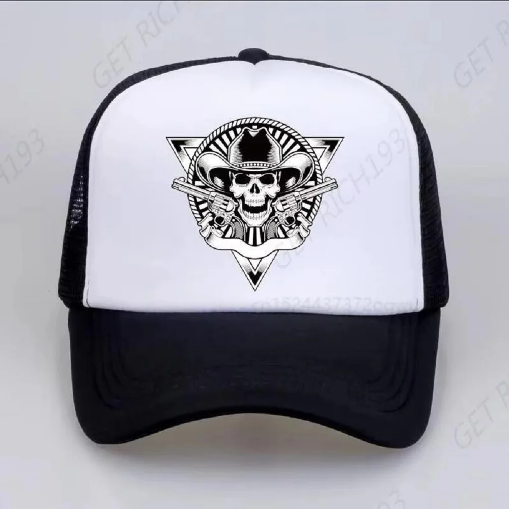 Double Gun Skull Men'S Baseball Cap Punk Style 3d Print Dad Hat Summer Fashion Unisex Mesh Adjustable Snapback Hats
Double Gun Skull Men'S Baseball Cap Punk Style 3d Print Dad Hat Summer Fashion Unisex Mesh Adjustable Snapback Hats